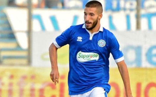 Matteo Fissore con la maglia dell'Andria (foto instagram) 