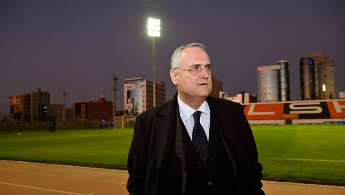 RIYADH, SAUDI ARABIA - DECEMBER 21:  SS Lazio President Claudio Lotito looks on during the training session at the Al Shabab stadium of Sunday's Italian Supercup match against Juventus  on December 21, 2019 in Riyadh, Saudi Arabia.  (Photo by Marco Rosi/Getty Images)