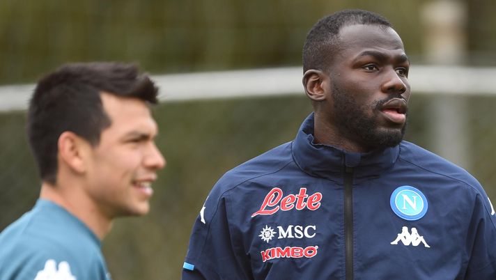 NAPLES, ITALY - MARCH 18: Kalidou Koulibaly of SSC Napoli during a training session on March 18, 2021 in Naples, Italy. (Photo by SSC NAPOLI/SSC NAPOLI via Getty Images) NAPLES, ITALY - MARCH 18: Kalidou Koulibaly of SSC Napoli during a training session on March 18, 2021 in Naples, Italy. (Photo by SSC NAPOLI/SSC NAPOLI via Getty Images)