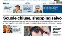Prima Pagina, Giornale di Sicilia: “Scuole chiuse, shopping salvo. I rosa in campo per sfatare il tabù trasferta”