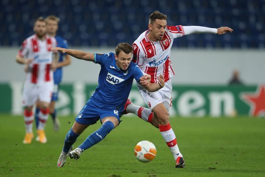 La Stella Rossa contro l'Hoffenheim in Europa League (Photo by Alex Grimm/Getty Images) La Stella Rossa contro l'Hoffenheim in Europa League (Photo by Alex Grimm/Getty Images)
