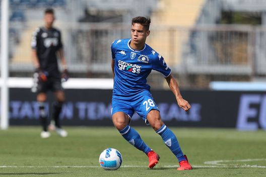 EMPOLI, ITALY - SEPTEMBER 11: Samuele Ricci of Empoli FC in action during the Serie A match between Empoli FC and Venezia FC at Stadio Carlo Castellani on September 11, 2021 in Empoli, Italy. (Photo by Gabriele Maltinti/Getty Images) EMPOLI, ITALY - SEPTEMBER 11: Samuele Ricci of Empoli FC in action during the Serie A match between Empoli FC and Venezia FC at Stadio Carlo Castellani on September 11, 2021 in Empoli, Italy. (Photo by Gabriele Maltinti/Getty Images)