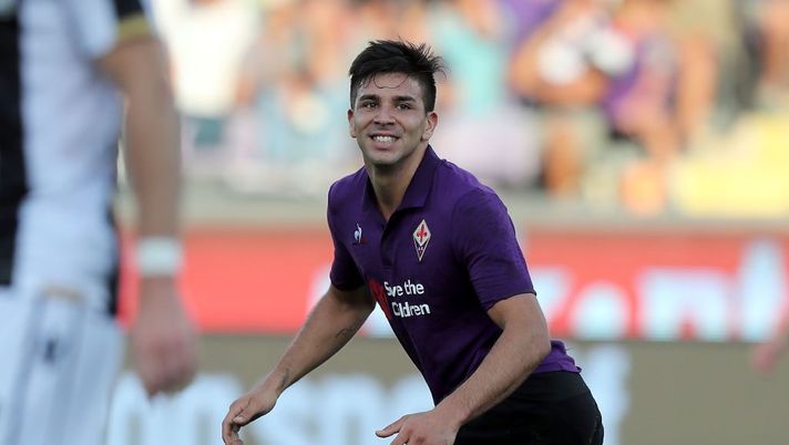 FLORENCE, ITALY - SEPTEMBER 02: Giovanni Simeone of ACF Fiorentina reacts during the serie A match between ACF Fiorentina and Udinese at Stadio Artemio Franchi on September 2, 2018 in Florence, Italy.  (Photo by Gabriele Maltinti/Getty Images)  Simeone