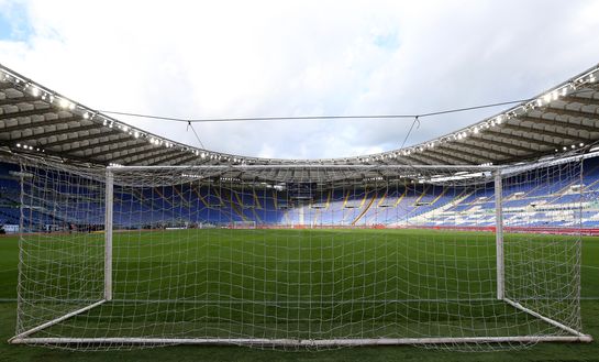 ROME, ITALY - JANUARY 06: General view inside the stadium prior to the Serie A match between SS Lazio and ACF Fiorentina at Stadio Olimpico on January 06, 2021 in Rome, Italy. Sporting stadiums around Italy remain under strict restrictions due to the Coronavirus Pandemic as Government social distancing laws prohibit fans inside venues resulting in games being played behind closed doors. (Photo by Paolo Bruno/Getty Images) ROME, ITALY - JANUARY 06: General view inside the stadium prior to the Serie A match between SS Lazio and ACF Fiorentina at Stadio Olimpico on January 06, 2021 in Rome, Italy. Sporting stadiums around Italy remain under strict restrictions due to the Coronavirus Pandemic as Government social distancing laws prohibit fans inside venues resulting in games being played behind closed doors. (Photo by Paolo Bruno/Getty Images)