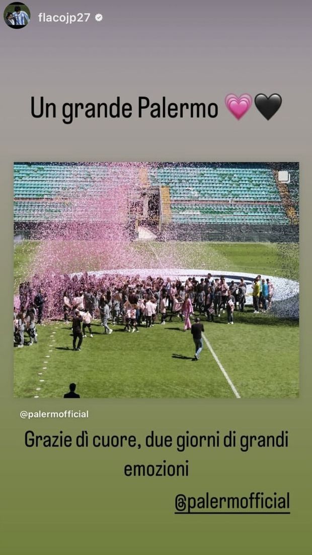 FOTO, Pastore su Instagram: “Grazie Palermo, due giorni di grandi emozioni”- immagine 2
