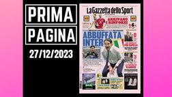Prima pagina Gazzetta dello Sport: “Abbuffata Inter”