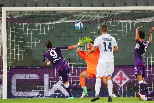  GERMOGLI PH: 13 AGOSTO 2021 FIRENZE STADIO ARTEMIO FRANCHI COPPA ITALIA FIORENTINA VS COSENZA NELLA FOTO GOL ED ESULTANZA VALHOVIC 