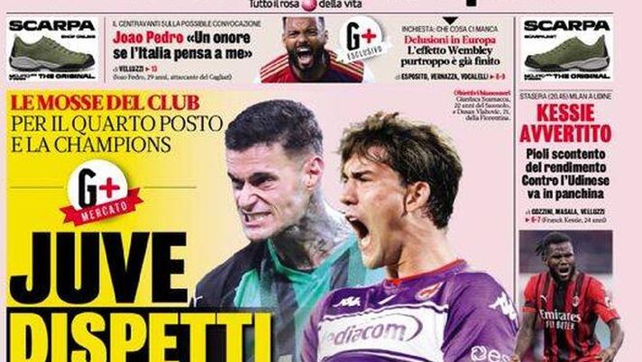 Prima Pagina, La Gazzetta dello Sport: “Juve, dispetti giganti!” Prima Pagina, La Gazzetta dello Sport: “Juve, dispetti giganti!” - immagine 1