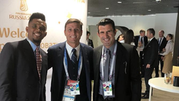 Inter, Zanetti incontra Eto’o e Figo: “Amici, compagni, interisti per sempre”