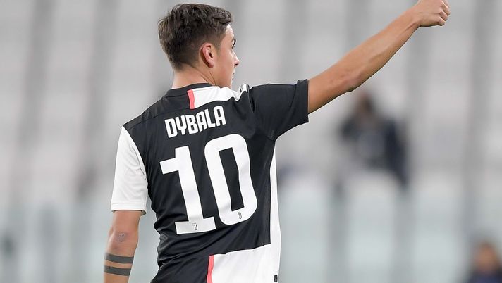 TURIN, ITALY - MARCH 08: Paulo Dybala of Juventus celebrates after scoring the goal of 2-0 during the Serie A match between Juventus and FC Internazionale at Allianz Stadium played behind closed doors after rules to limit the spread of Covid-19 have been put in place on March 8, 2020 in Turin, Italy. (Photo by Daniele Badolato - Juventus FC/Juventus FC via Getty Images) TURIN, ITALY - MARCH 08: Paulo Dybala of Juventus celebrates after scoring the goal of 2-0 during the Serie A match between Juventus and FC Internazionale at Allianz Stadium played behind closed doors after rules to limit the spread of Covid-19 have been put in place on March 8, 2020 in Turin, Italy. (Photo by Daniele Badolato - Juventus FC/Juventus FC via Getty Images)