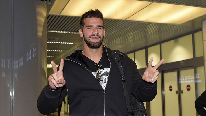 New As Roma signing Alisson Becker is seen at Fiumicino Airport on May 17, 2016 in Rome, Italy. 