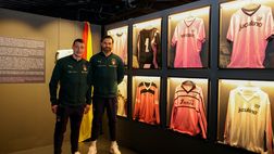 FOTO Italia-Macedonia: Sirigu, Belotti e Gravina in visita al Palermo Museum