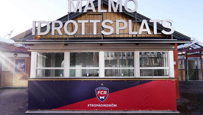 MALMO, SWEDEN - APRIL 01: A general view outside the stadium prior to the Second Leg of the UEFA Women's Champions League Quarter Final match between FC Rosengard and FC Bayern Munich at Malmo Idrottsplats on April 01, 2021 in Malmo, Sweden. Sporting stadiums around Sweden remain under strict restrictions due to the Coronavirus Pandemic as Government social distancing laws prohibit fans inside venues resulting in games being played behind closed doors. (Photo by Linnea Rheborg/Getty Images) MALMO, SWEDEN - APRIL 01: A general view outside the stadium prior to the Second Leg of the UEFA Women's Champions League Quarter Final match between FC Rosengard and FC Bayern Munich at Malmo Idrottsplats on April 01, 2021 in Malmo, Sweden. Sporting stadiums around Sweden remain under strict restrictions due to the Coronavirus Pandemic as Government social distancing laws prohibit fans inside venues resulting in games being played behind closed doors. (Photo by Linnea Rheborg/Getty Images)