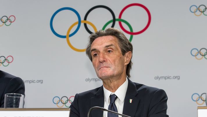 LAUSANNE, SWITZERLAND - JUNE 24: Attilio Fontana, Governors of Lombardy looks on during IOC Announcement at SwissTech Convention Center on June 24, 2019 in Lausanne, Switzerland. (Photo by Robert Hradil/Getty Images) 