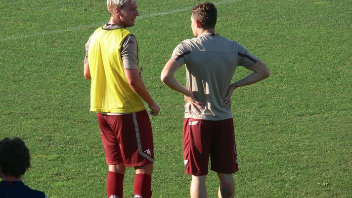 Maxi Lopez e Andrea Belotti insieme sul terreno della Sisport 
