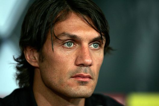 ISTANBUL, TURKEY - MAY 24: AC Milan's captain Paolo Maldini attends a press conference ahead of the European Champions League final against Liverpool on May 24, 2005 in Istanbul, Turkey. The European Champions League final match between AC Milan and Liverpool will take place on May 25. (Photo by Clive Brunskill/Getty Images)