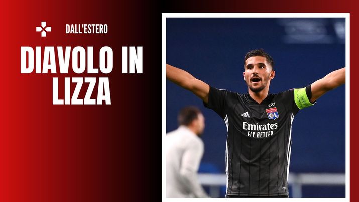 Houssem Aouar Olympique Lione Calciomercato AC Milan