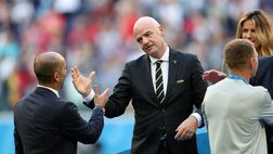 Infantino premia il Belgio terzo ai Mondiali, sul palco con lui c’era Barbara Facchetti