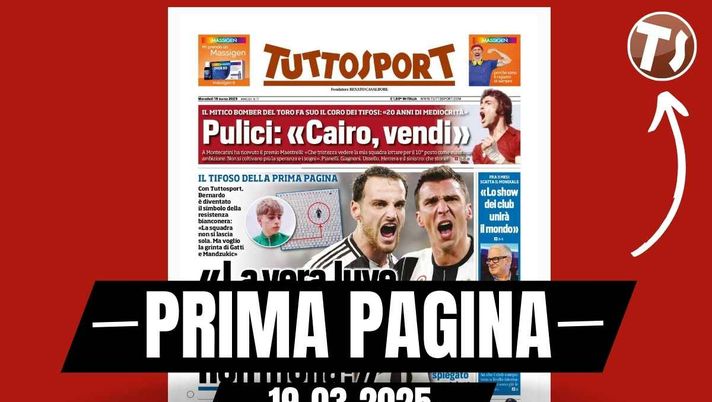 Prima pagina Tuttosport: 'La vera Juventus non molla mai'