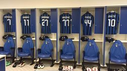 FOTO – Manca poco a Lazio-Inter, tutto pronto nello spogliatoio nerazzurro