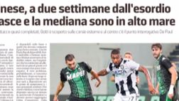 MV: “Udinese, a due settimane dall’esordio le fasce e la mediana sono in alto mare”