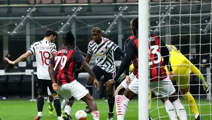 Il gol di Paul Pogba in Milan-Manchester United 0-1 (Europa League 2020-2021) | AC Milan News (Getty Images)