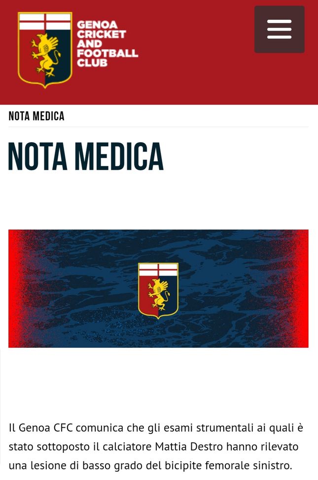 Genoa, Caicedo tocca a te: lesione al bicipite, Destro rientra contro la Roma- immagine 2