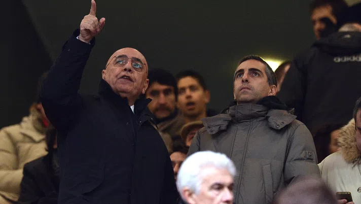 Adriano Galliani, ex dirigente del Milan, con il figlio Gianluca a San Siro (credits: GETTY Images)