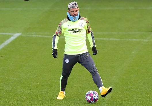MANCHESTER, ENGLAND - FEBRUARY 25: Sergio Aguero of Manchester City during a training session ahead of their UEFA Champions League round of 16 first leg match against Real Madrid at Manchester City Football Academy on February 25, 2020 in Manchester, United Kingdom. (Photo by Alex Livesey/Getty Images) MANCHESTER, ENGLAND - FEBRUARY 25: Sergio Aguero of Manchester City during a training session ahead of their UEFA Champions League round of 16 first leg match against Real Madrid at Manchester City Football Academy on February 25, 2020 in Manchester, United Kingdom. (Photo by Alex Livesey/Getty Images)