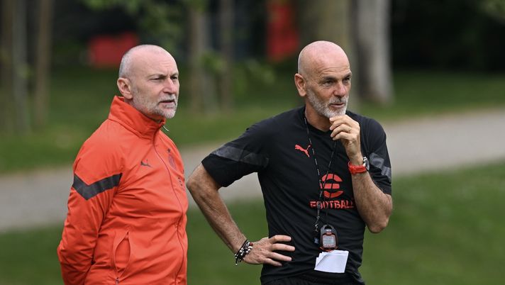 Osti Pioli AC Milan allenamento Milanello