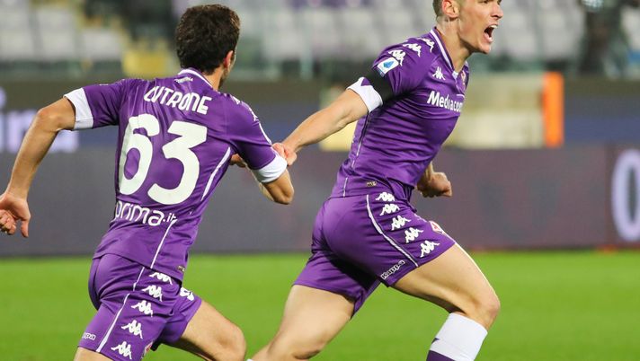 GERMOGLI PH: 7 DICEMBRE 2020 FIRENZE STADIO ARTEMIO FRANCHI SERIE A FIORENTINA VS GENOA NELLA FOTO GOL ESULTANZA MILENKOVIC 