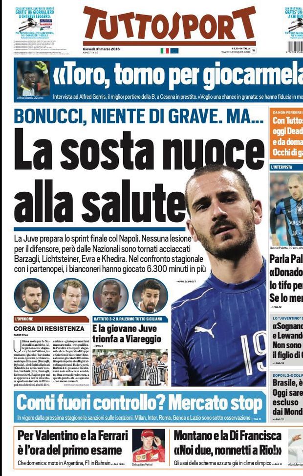 Prima Pagina, Tuttosport: “La giovane Juve trionfa al Viareggio, il Palermo tutto siciliano è ko” Prima Pagina, Tuttosport: “La giovane Juve trionfa al Viareggio, il Palermo tutto siciliano è ko”