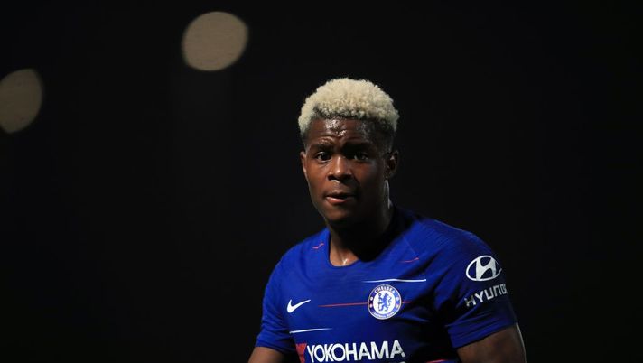 STEVENAGE, ENGLAND - MARCH 01: Daishawn Redan of Chelsea during the Premier League 2 match between Tottenham Hotspur and  Chelsea  at The Lamex Stadium on March 01, 2019 in Stevenage, England. (Photo by Marc Atkins/Getty Images) 