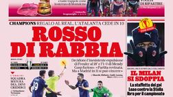 Prima Pagina, La Gazzetta dello Sport: “Rosso di rabbia. Il Milan si sdoppia. Conte e l’Inter da 10 e lode”
