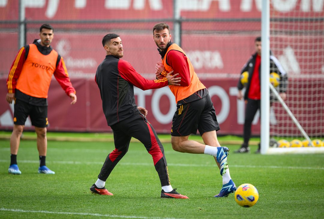Roma, la rifinitura alla vigilia dell’Atalanta – FOTOGALLERY - immagine 9