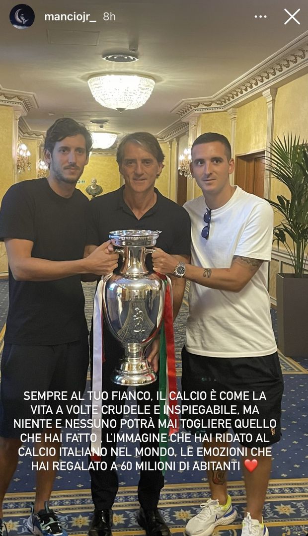 Mancini, il figlio: “Il calcio è crudele, ma la gioia che hai regalato è indelebile”- immagine 3