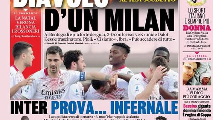 La Gazzetta dello Sport, la prima pagina di oggi, lunedì 8 marzo 2021 La Gazzetta dello Sport, la prima pagina di oggi, lunedì 8 marzo 2021