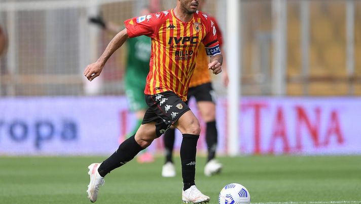 BENEVENTO, ITALY - MAY 16: Pasquale Schiattarella of Benevento Calcio during the Serie A match between Benevento Calcio  and FC Crotone at Stadio Ciro Vigorito on May 16, 2021 in Benevento, Italy. (Photo by Francesco Pecoraro/Getty Images)  Benevento