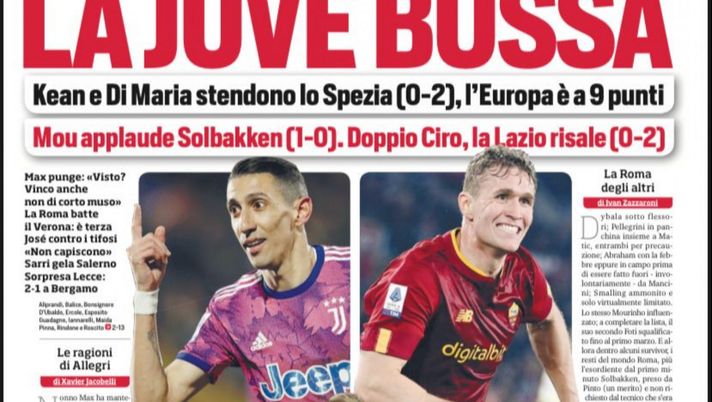 EDICOLA / CdS: La Juve bussa. Senza il -15 Allegri secondo con l’Inter - immagine 1