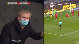 VIDEO Borussia Dortmund-Lipsia, Sancho fa sorridere Haaland: l’esultanza del norvegese