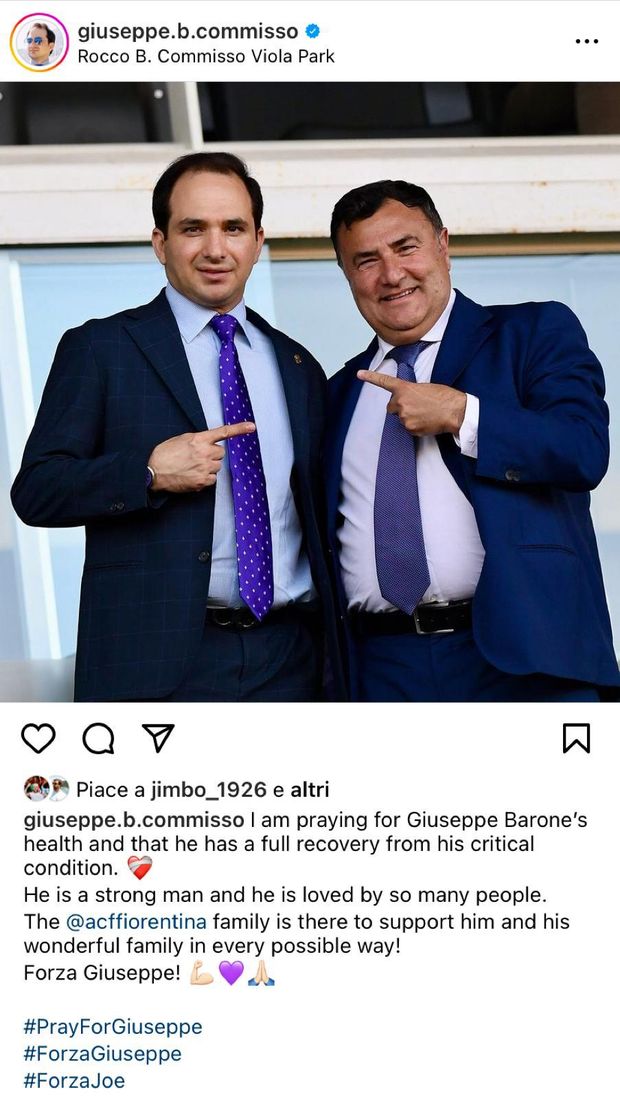 FOTO –  Anche Joseph Commisso vicino a Barone: “Prego per la tua salute”- immagine 2