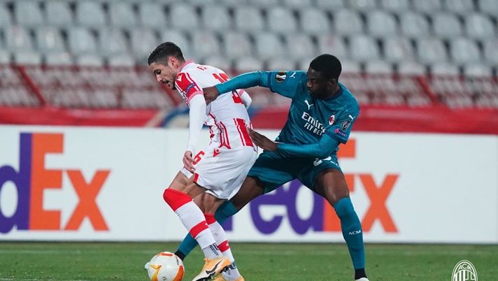 Fikayo Tomori (difensore AC Milan), qui durante Stella Rossa-Milan (Europa League 2020-2021) | News (acmilan.com) 