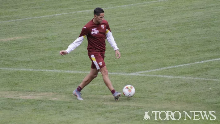 Lukic durante l'allenamento a Bormio