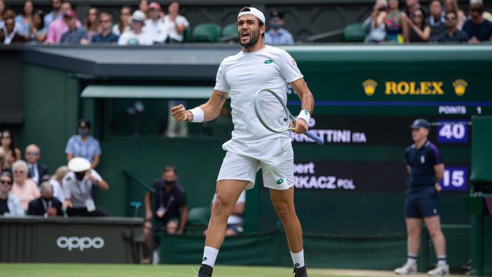 Matteo Berrettini, tennista italiano, ha raggiunto la finale di Wimbledon 2021 (Getty Images) 
