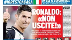 EDICOLA TS – Cristiano Ronaldo: “Non uscite!”. UEFA: stop alle coppe