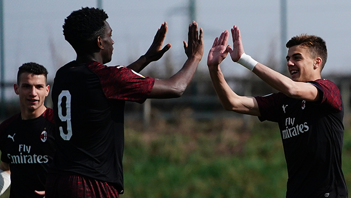 Frank Tsadjout e Daniel Maldini del Milan Primavera (credits: acmilan.com) 