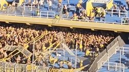 Rosario, transenne scagliate dal secondo al primo anello contro i tifosi Penarol