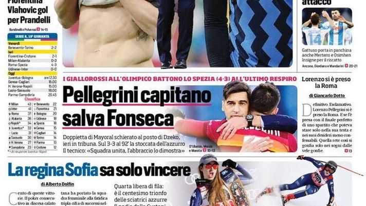 Il Corriere dello Sport, la prima pagina di oggi, domenica 24 gennaio 2021 