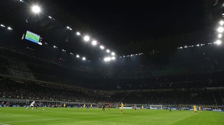MILAN, ITALY - MARCH 19: A general view during the Serie A match between FC Internazionale and ACF Fiorentina at Stadio Giuseppe Meazza on March 19, 2022 in Milan, Italy. (Photo by Emilio Andreoli - Inter/Inter via Getty Images)