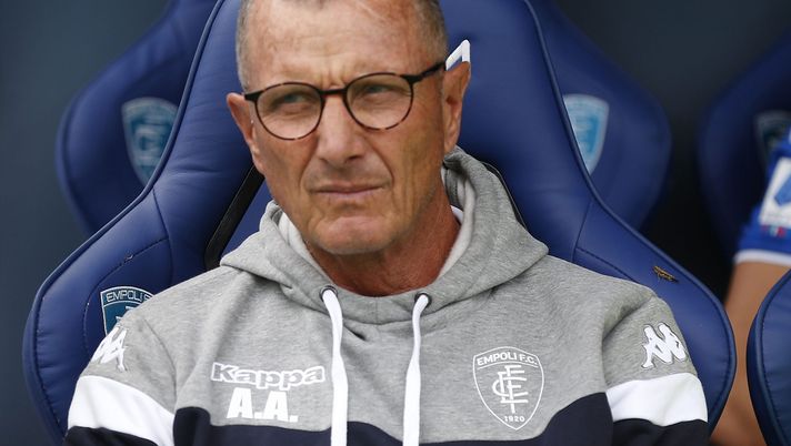 EMPOLI, ITALY - SEPTEMBER 19: Aurelio Andreazzoli manager of Empoli FC looks on during the Serie A match between Empoli FC and UC Sampdoria at Stadio Carlo Castellani on September 19, 2021 in Empoli, Italy.  (Photo by Gabriele Maltinti/Getty Images) 
